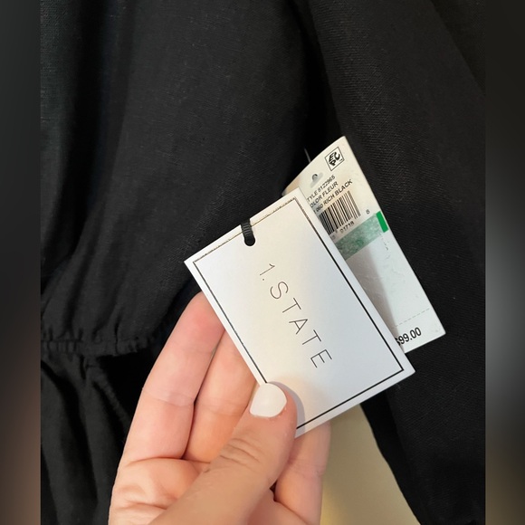 1. STATE Cut Out Linen Blend Romper NEW - Picture 5 of 10